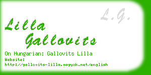 lilla gallovits business card